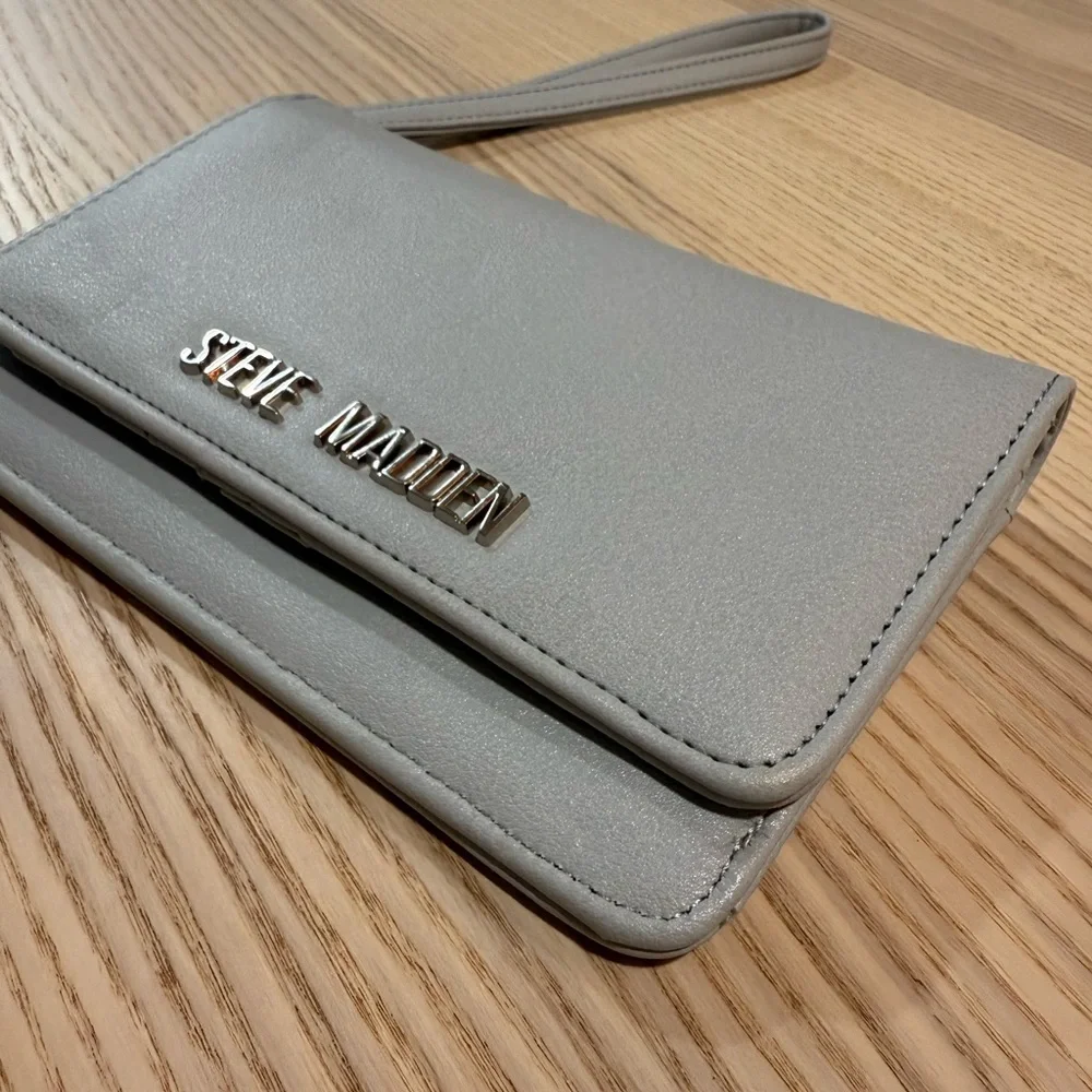 Excellent Condition Steve Madden Blue Wallet Purse Wristlet Micro Bag - Picture 4 of 14